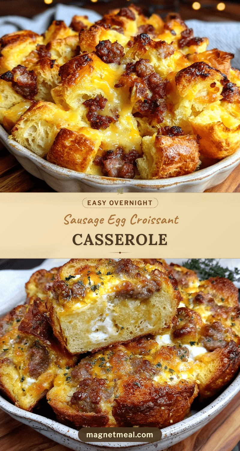 sausage and egg croissant casserole recipe