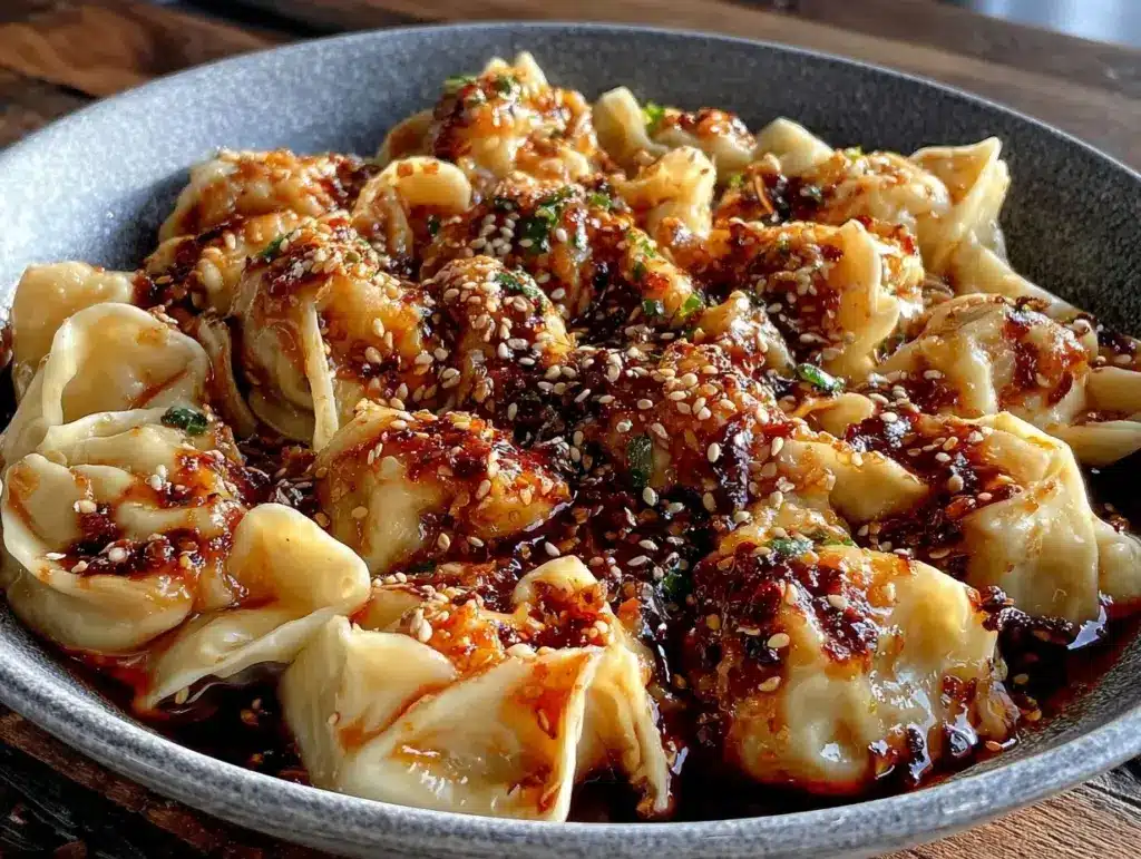 Sichuan wontons in chili oil - featured image