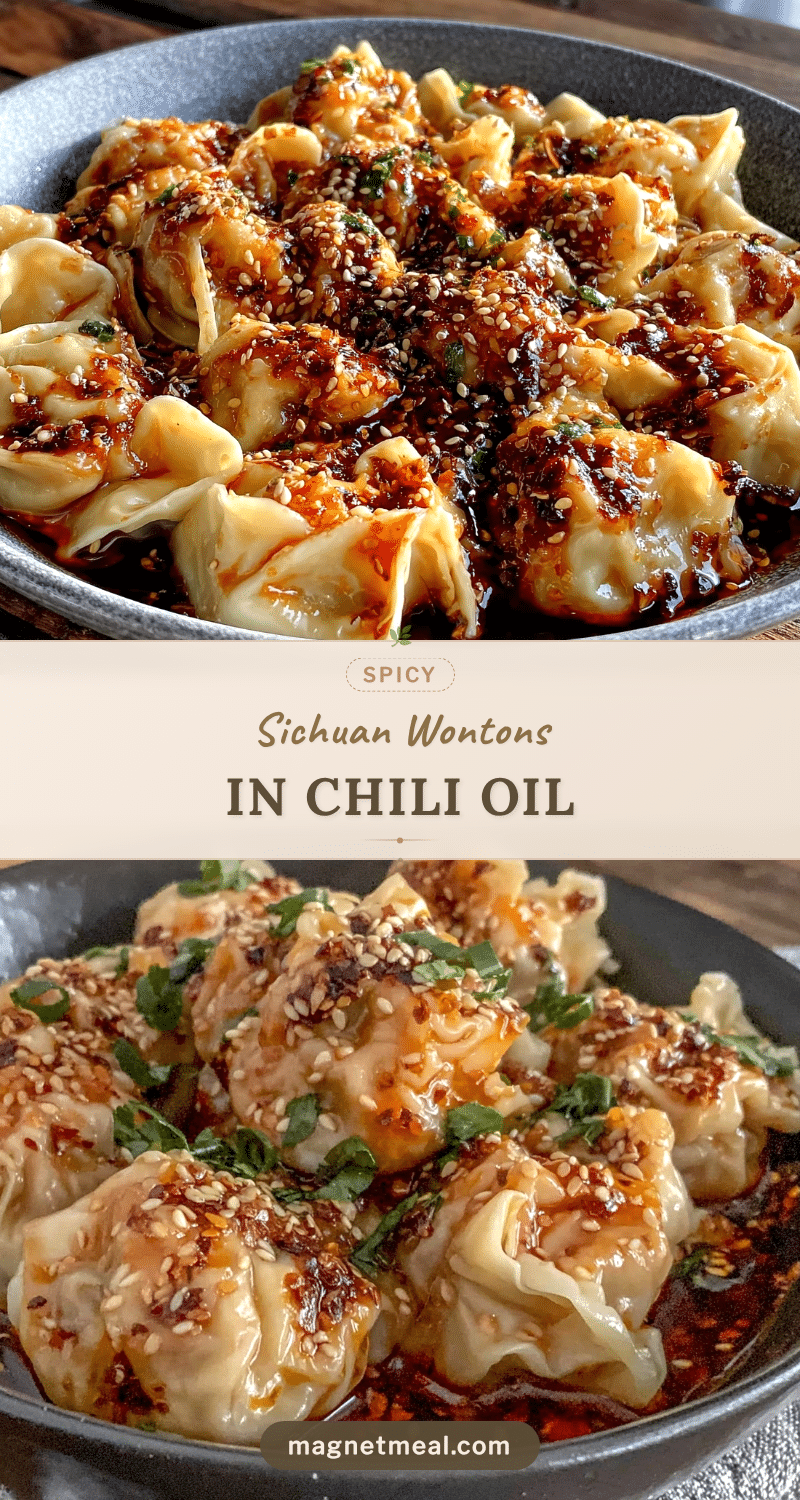 Sichuan wontons in chili oil recipe