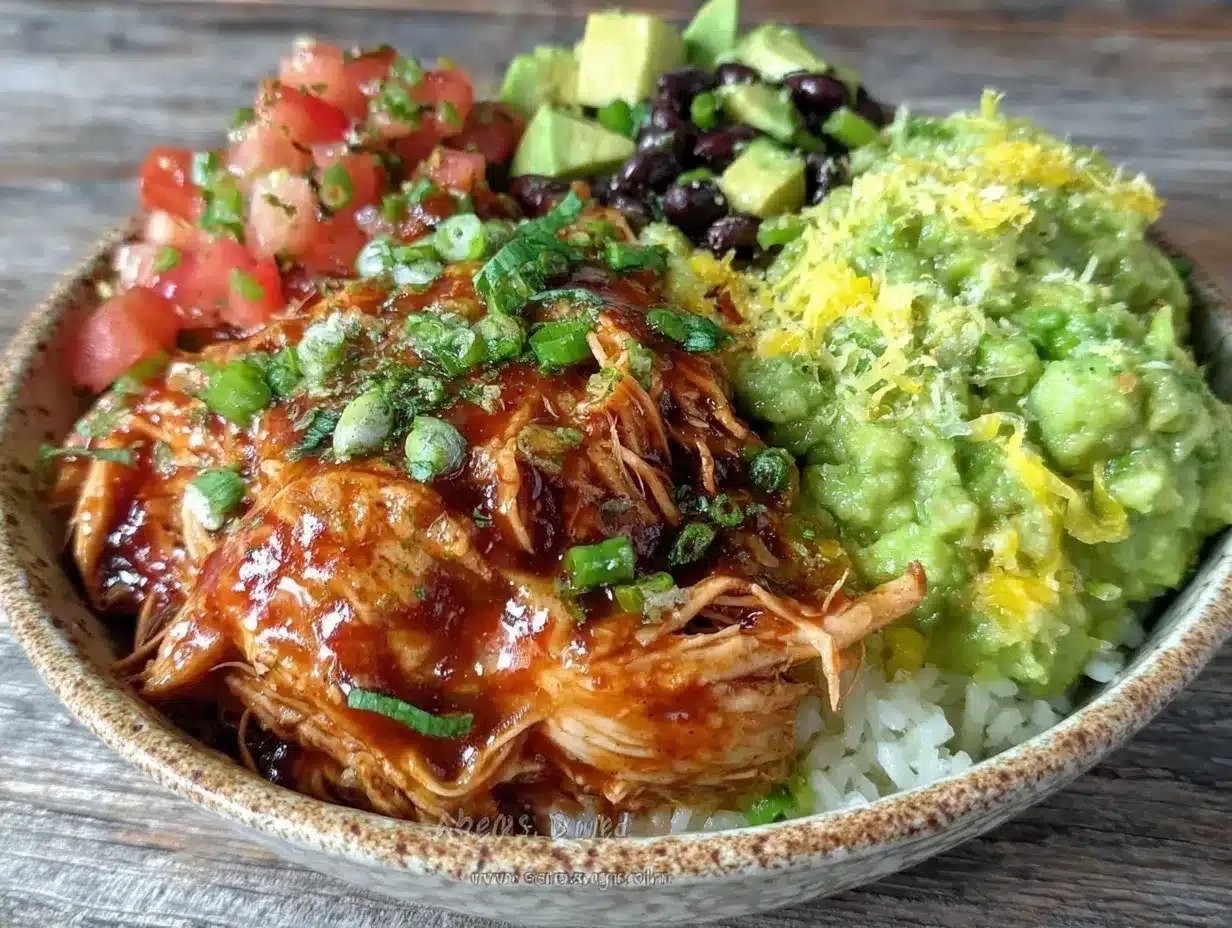 slow cooker chicken burrito bowls preparation steps