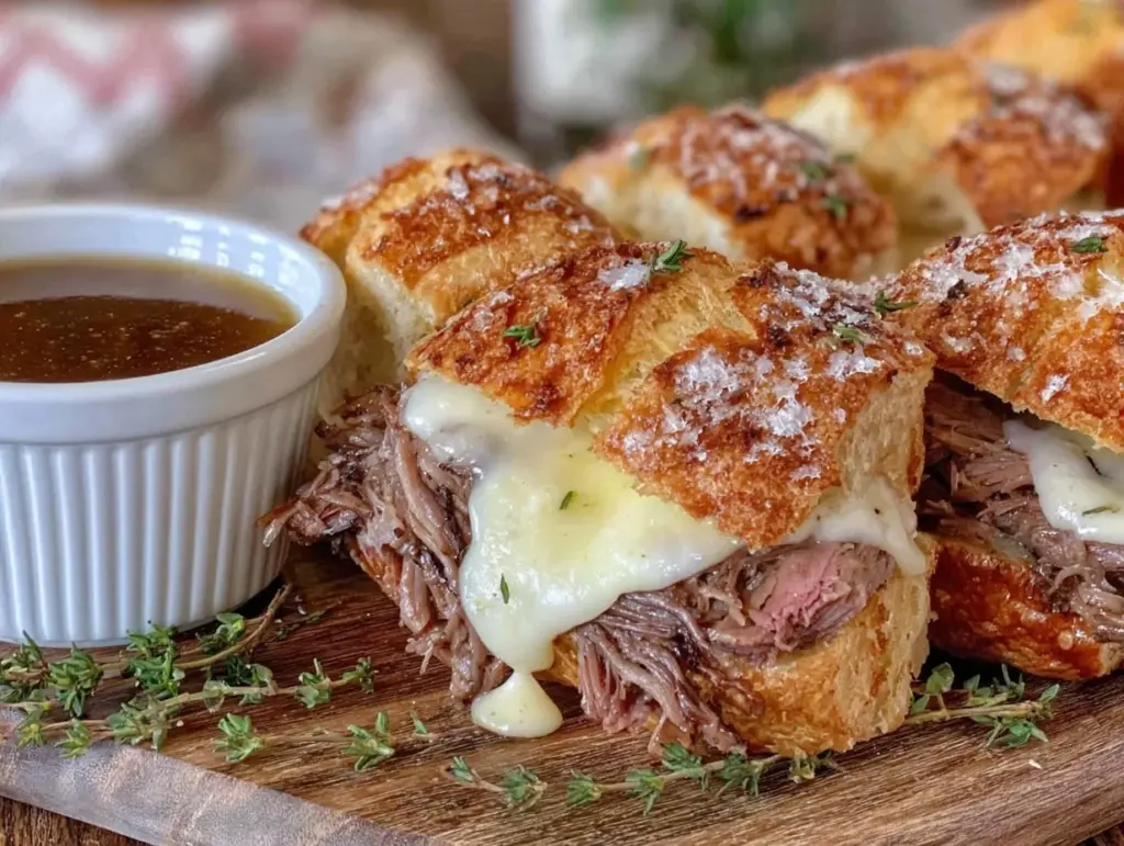 slow cooker french dip sandwiches - featured image