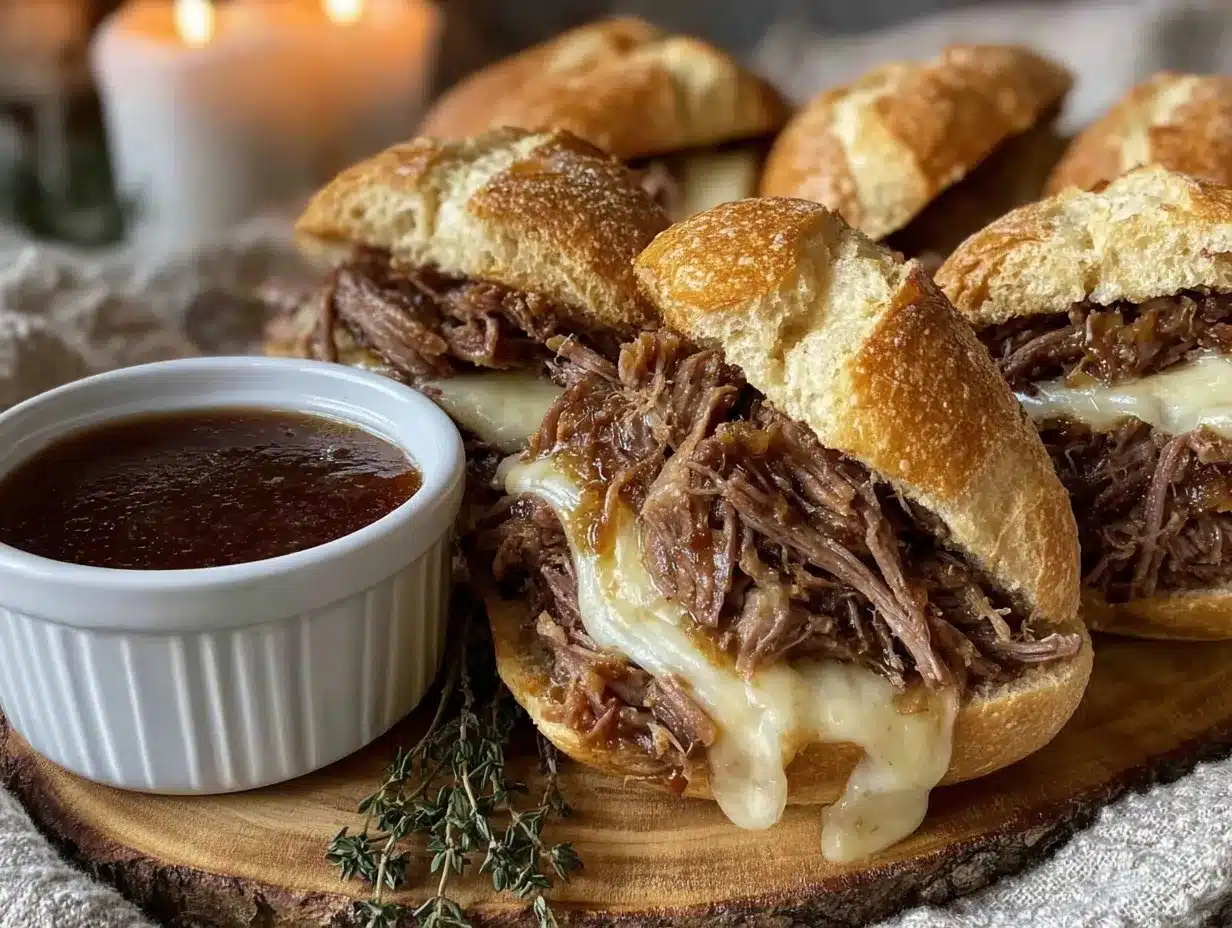 slow cooker french dip sandwiches preparation steps