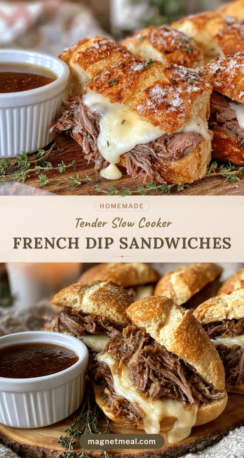 slow cooker french dip sandwiches recipe