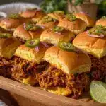 slow cooker pulled bbq chicken sliders - featured image