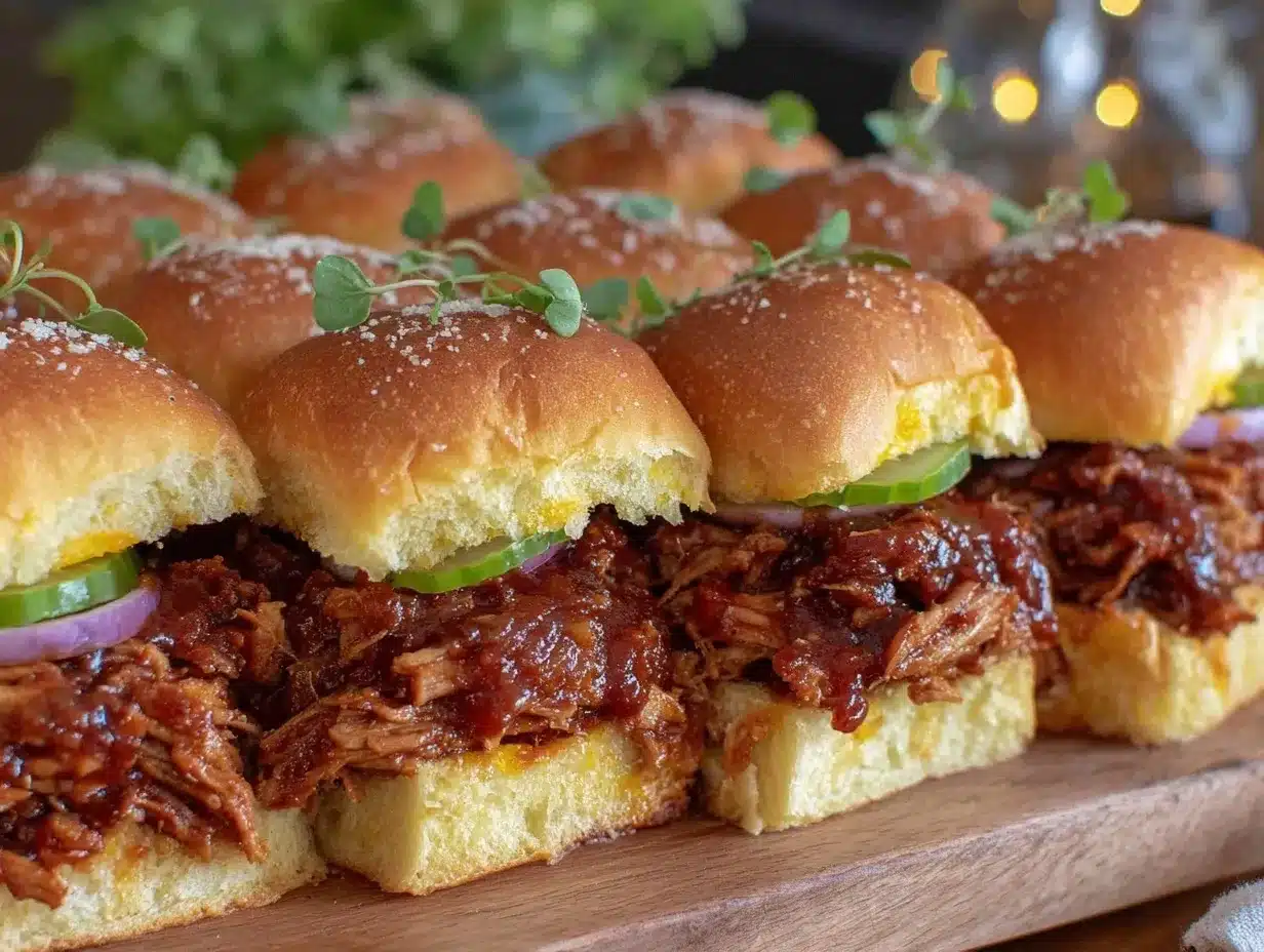 slow cooker pulled bbq chicken sliders preparation steps