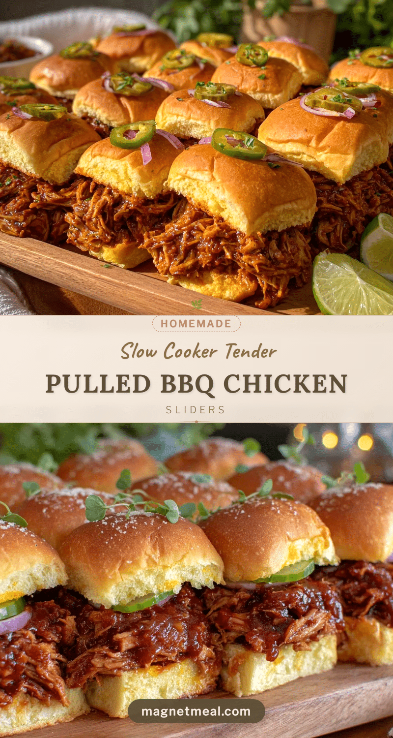 slow cooker pulled bbq chicken sliders recipe