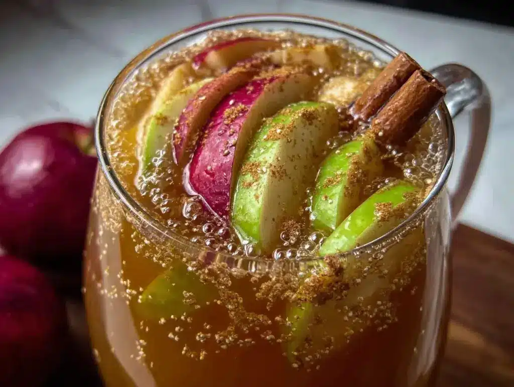sparkling apple cider sangria - featured image