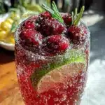 sparkling cranberry mocktail - featured image