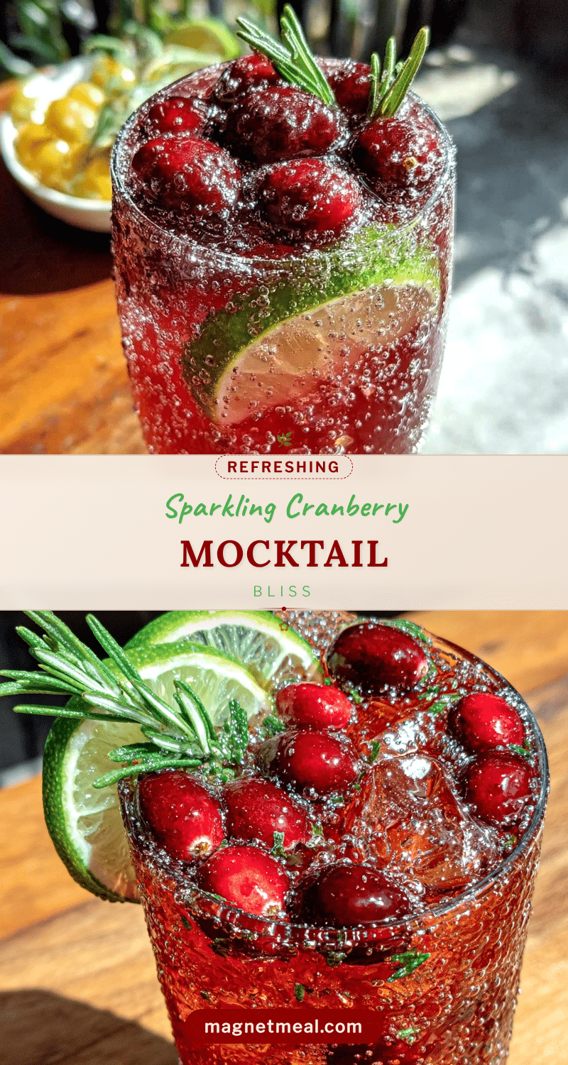sparkling cranberry mocktail recipe