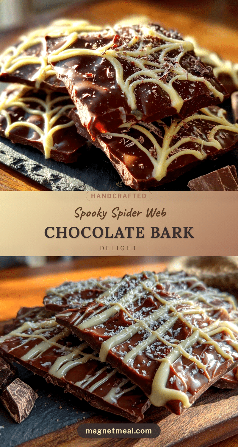 spider web chocolate bark recipe