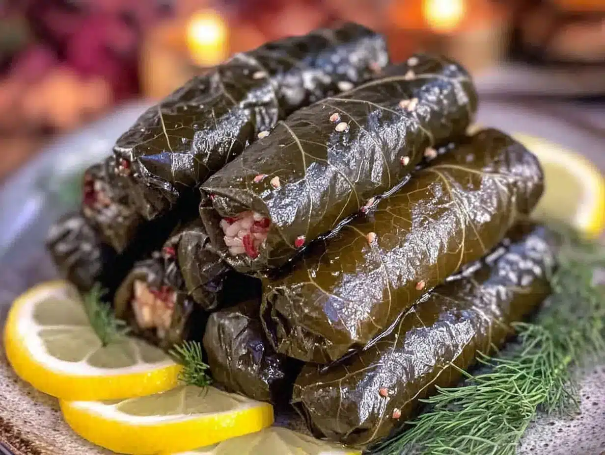 stuffed grape leaves dolmas preparation steps