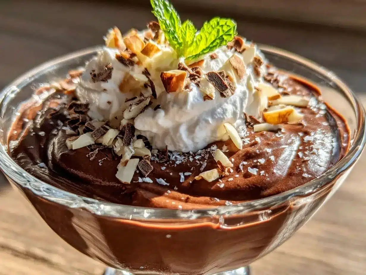 vegan chocolate avocado mousse preparation steps