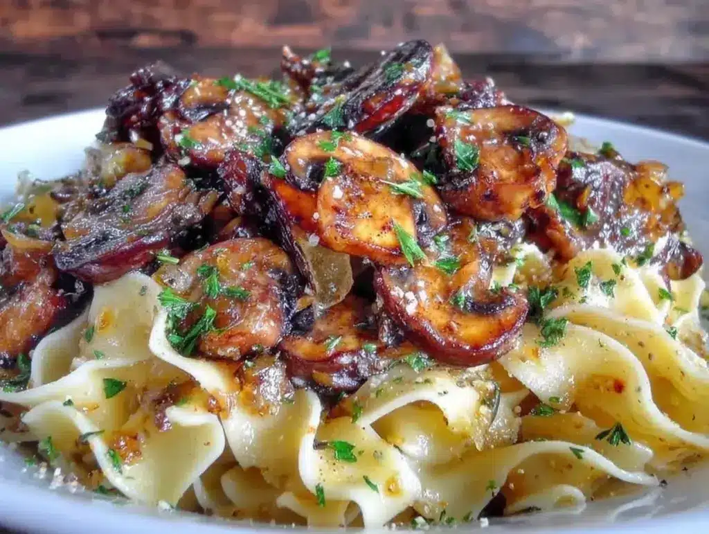 vegan mushroom stroganoff - featured image