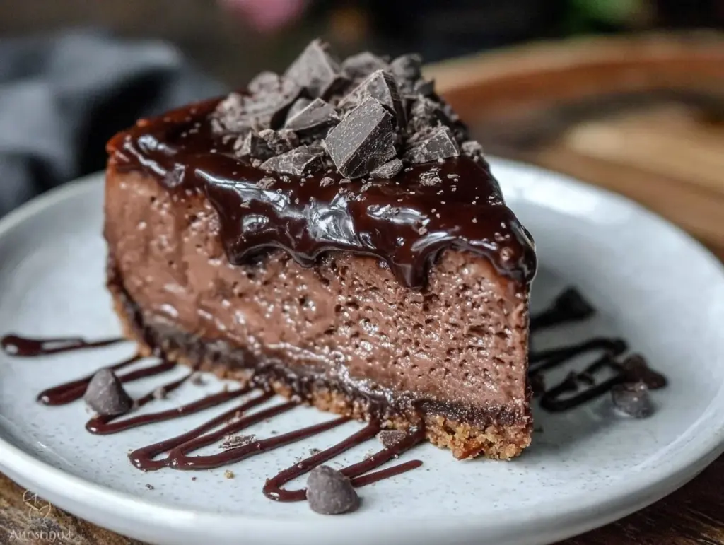 Baileys Irish Cream chocolate cheesecake - featured image