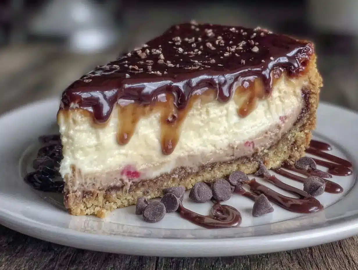 Baileys Irish Cream chocolate cheesecake preparation steps