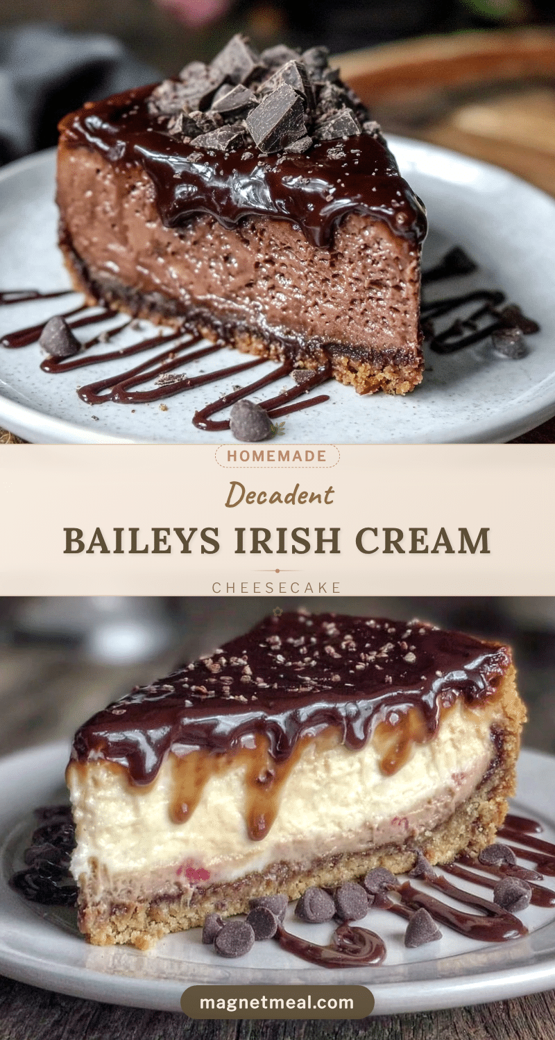 Baileys Irish Cream chocolate cheesecake recipe