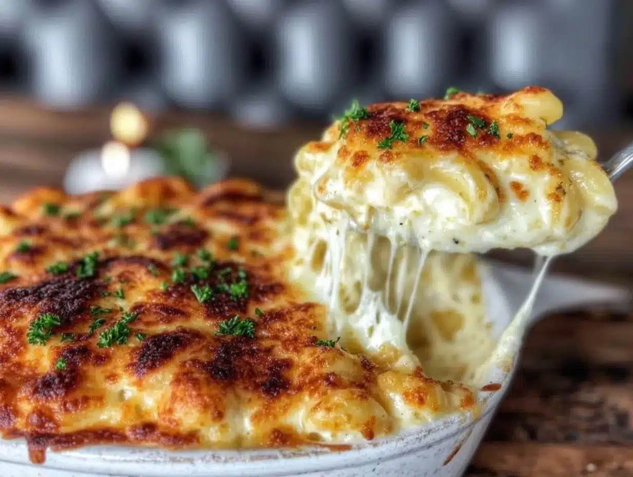 baked truffle mac and cheese preparation steps