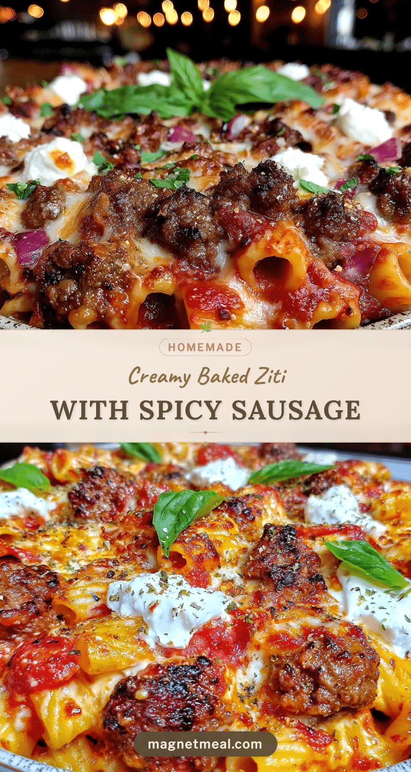baked ziti with ricotta and italian sausage recipe