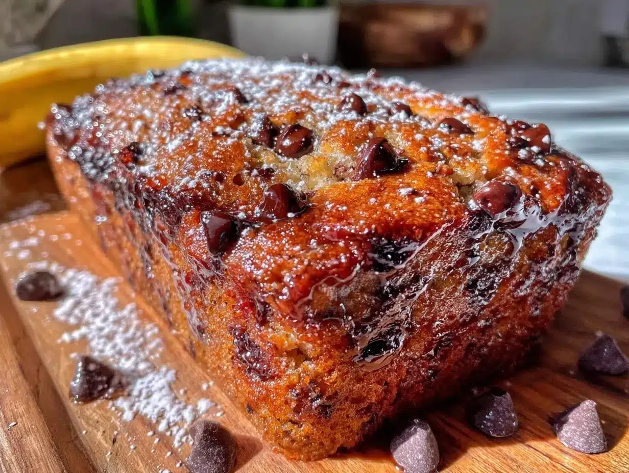 banana bread with chocolate chips preparation steps