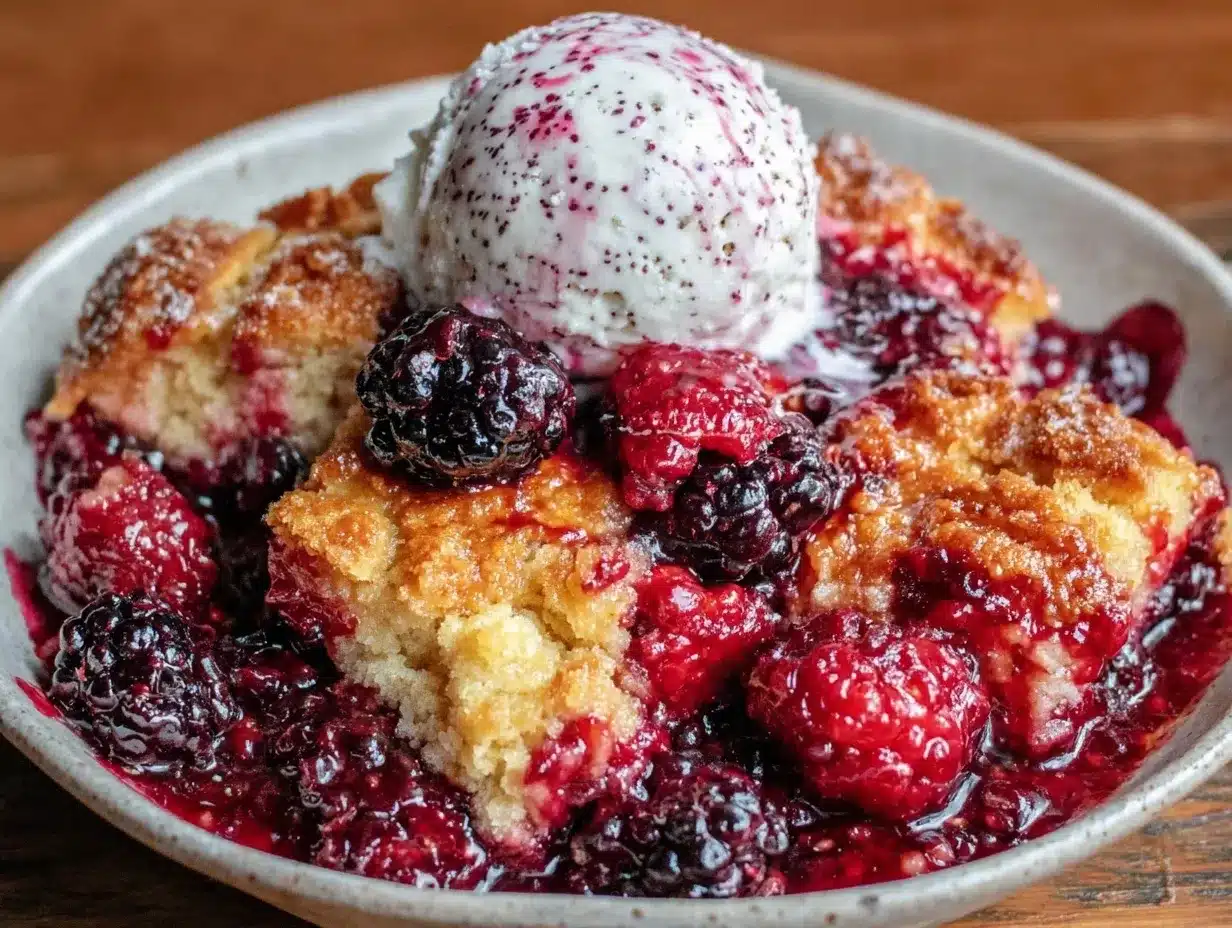 berry cobbler recipe preparation steps