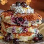 blueberry lemon ricotta pancakes - featured image