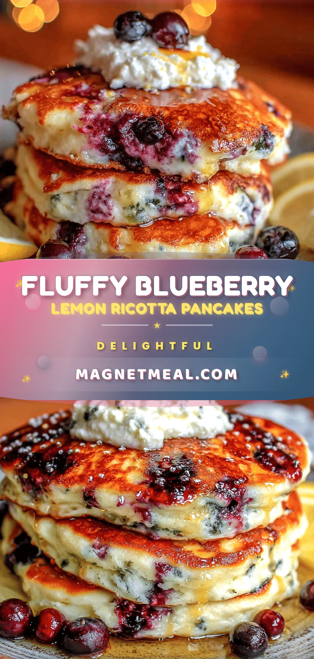 blueberry lemon ricotta pancakes recipe