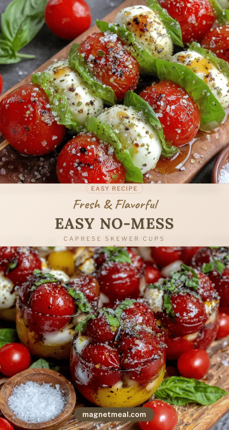 caprese skewer cups recipe