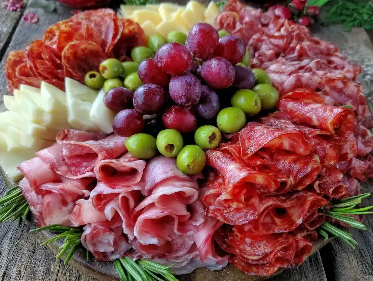 charcuterie wreath board preparation steps