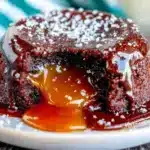 chocolate fondant with salted caramel center - featured image