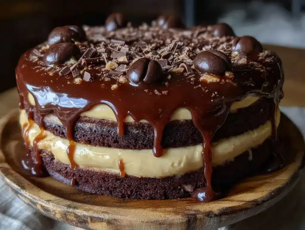 chocolate stout layer cake - featured image