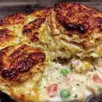 cozy chicken pot pie with fluffy biscuit topping - featured image