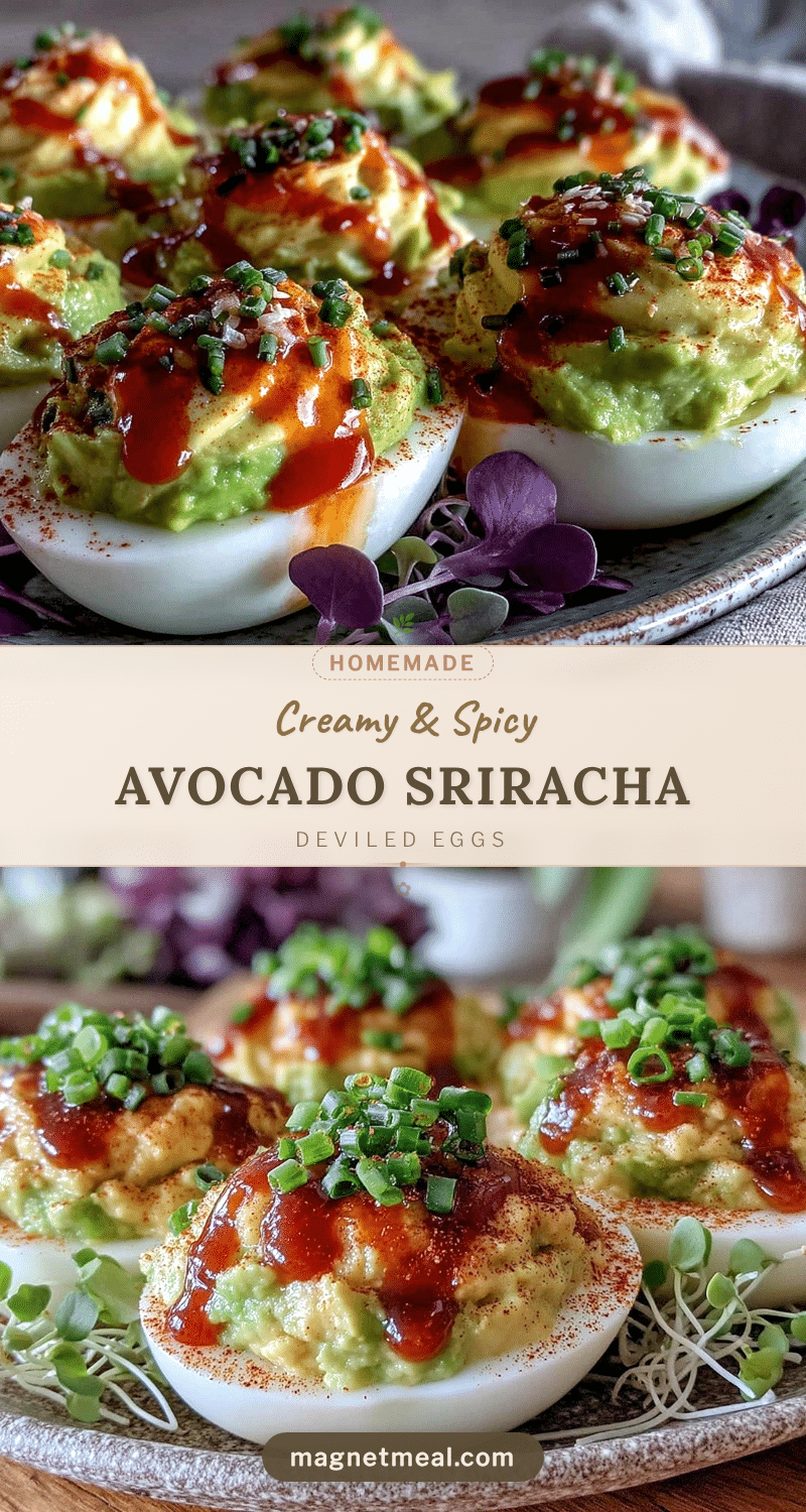 creamy avocado sriracha deviled eggs recipe