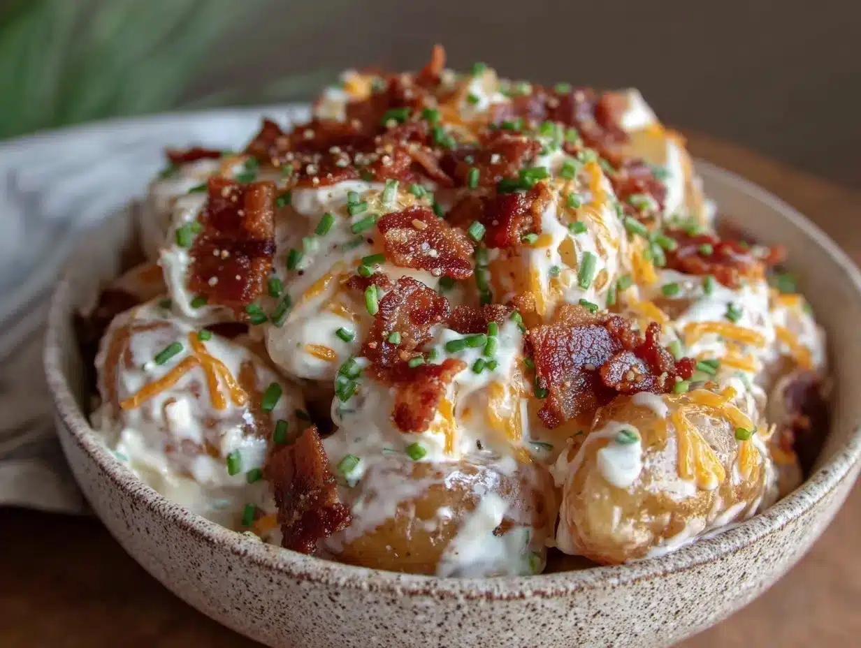 creamy bacon ranch potato salad preparation steps