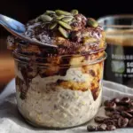 creamy cold brew overnight oats - featured image