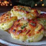 creamy garlic parmesan scalloped potatoes - featured image