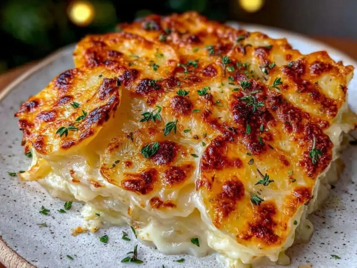 creamy garlic parmesan scalloped potatoes preparation steps