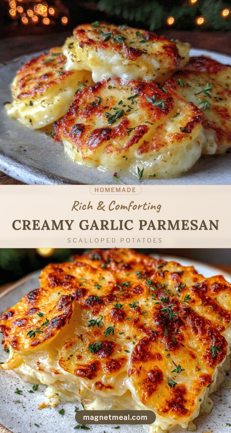 creamy garlic parmesan scalloped potatoes recipe