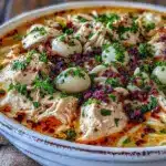 creamy Greek lemon chicken soup Avgolemono - featured image