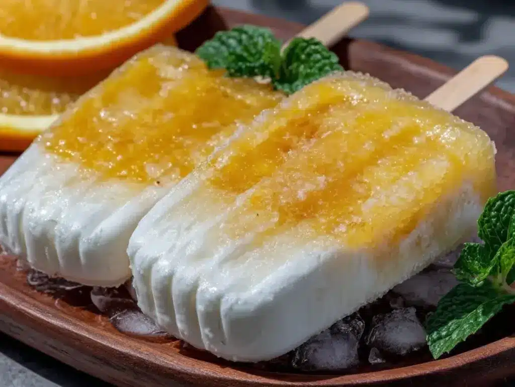 creamy homemade creamsicle bars - featured image