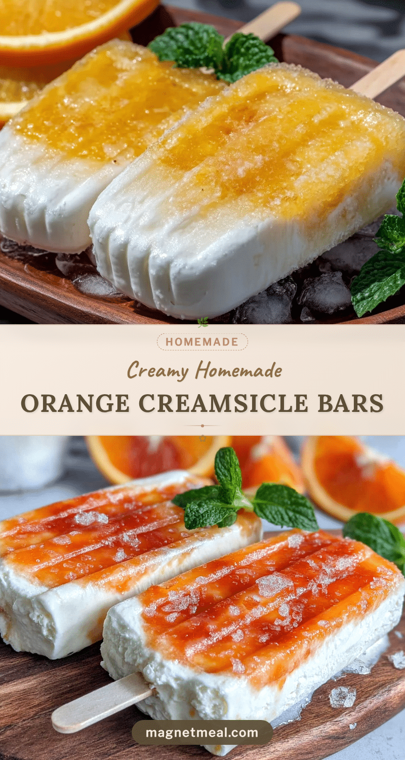 creamy homemade creamsicle bars recipe