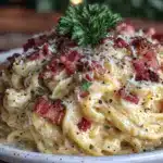 creamy homemade pasta carbonara for two - featured image