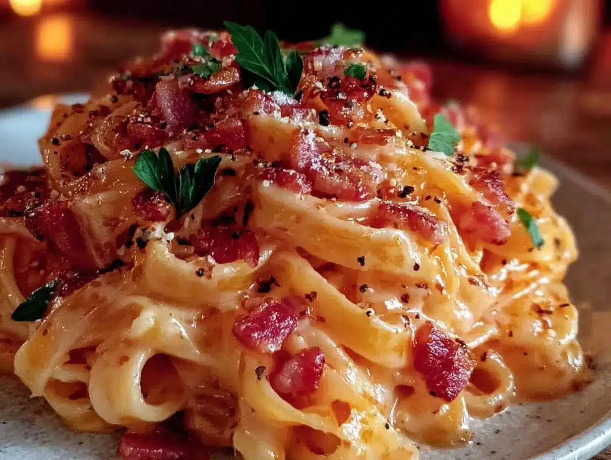 creamy homemade pasta carbonara for two preparation steps