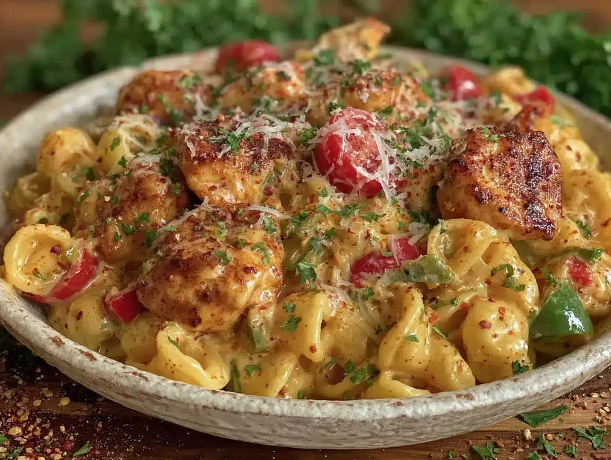 creamy one-pot cajun chicken pasta preparation steps