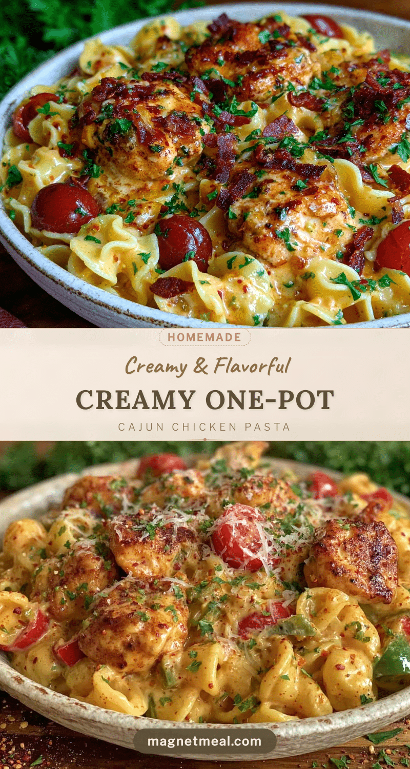 creamy one-pot cajun chicken pasta recipe