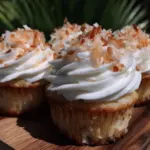 creamy piña colada cupcakes - featured image