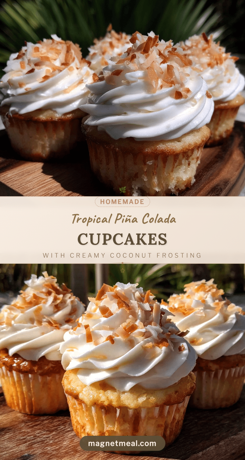 creamy piña colada cupcakes recipe