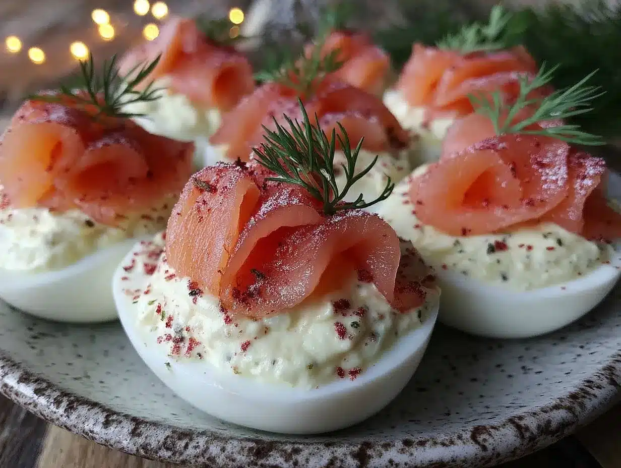 creamy smoked salmon deviled eggs preparation steps