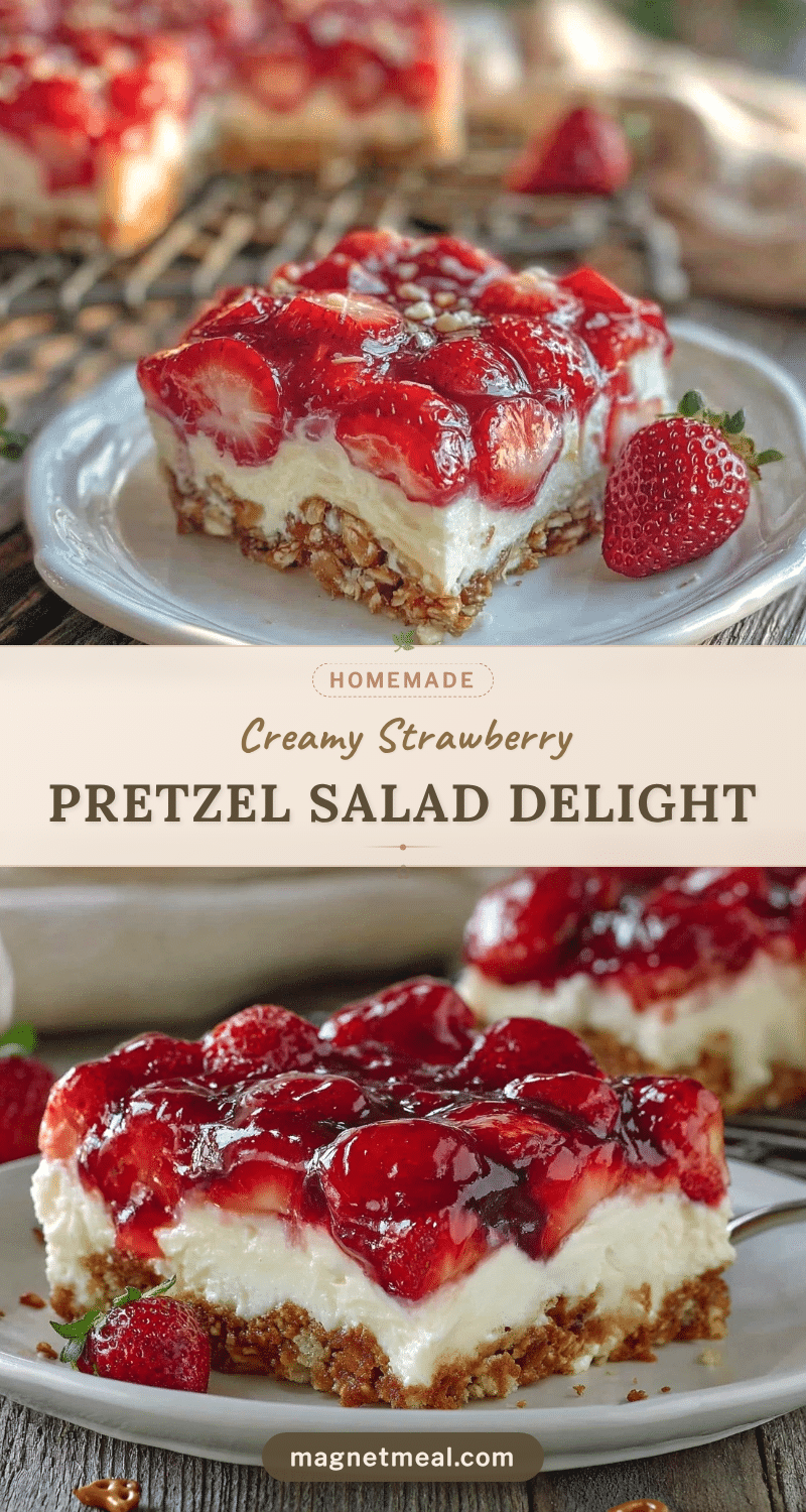 creamy strawberry pretzel salad recipe