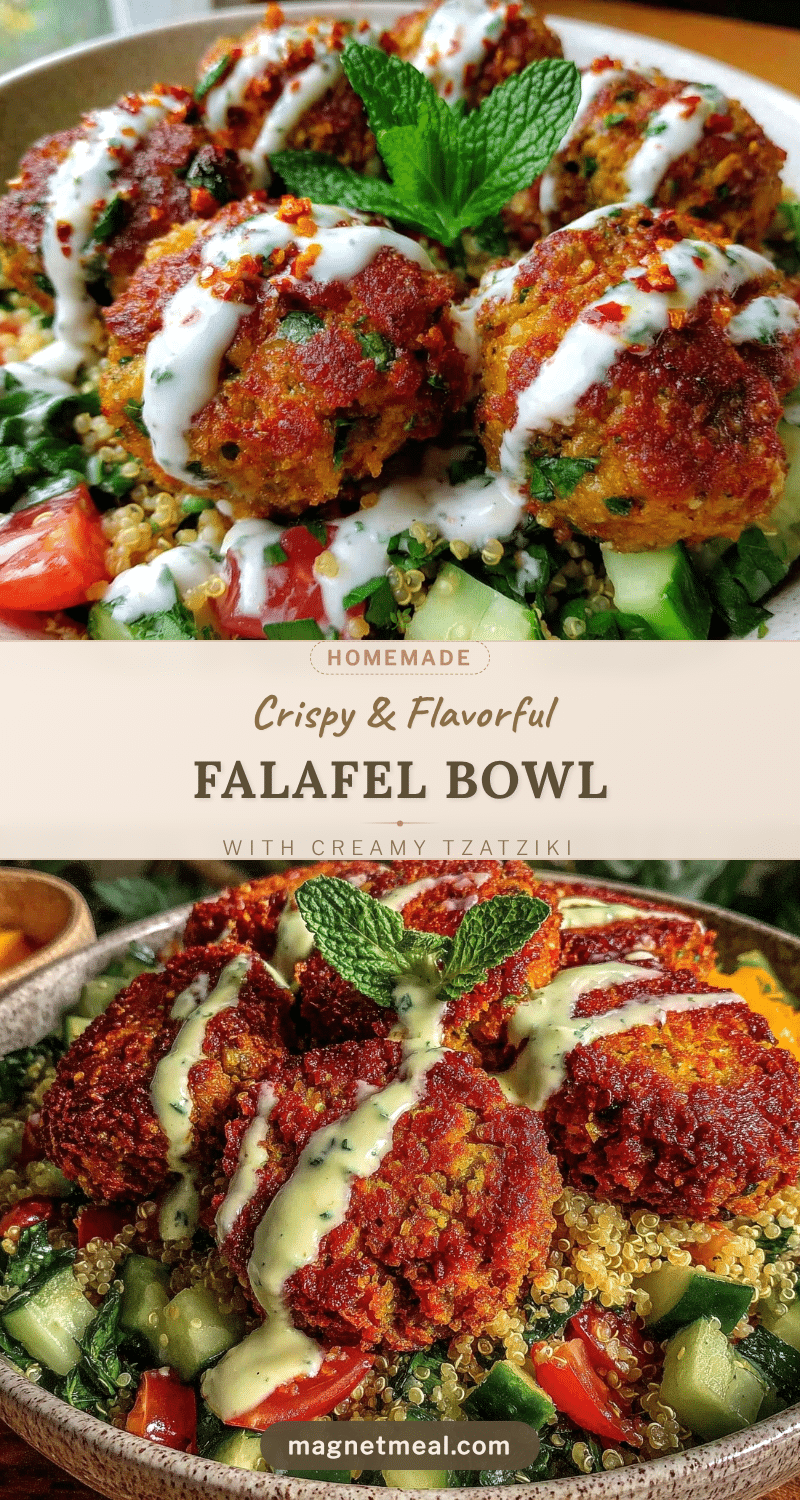 crispy baked falafel bowl recipe