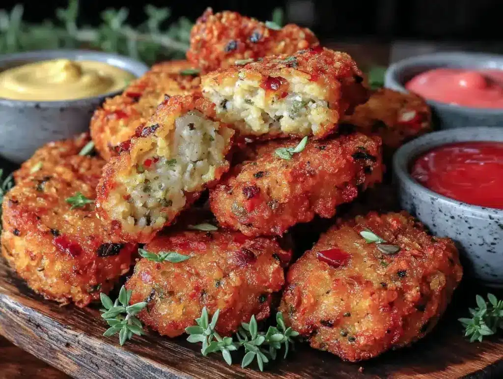 crispy hidden veggie chicken nugget dippers - featured image